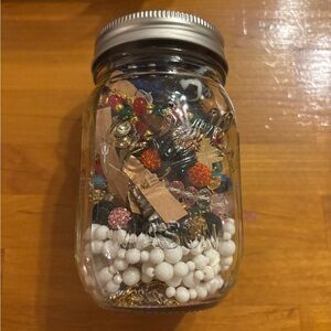 Decorative Mason Jar with Beads